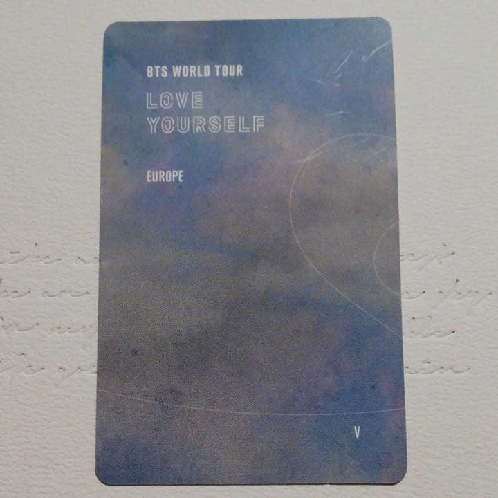 BTS ヨーロッパ　DVD トレカ　ランダムトレカ　公式　ミニフォト　テテ　V