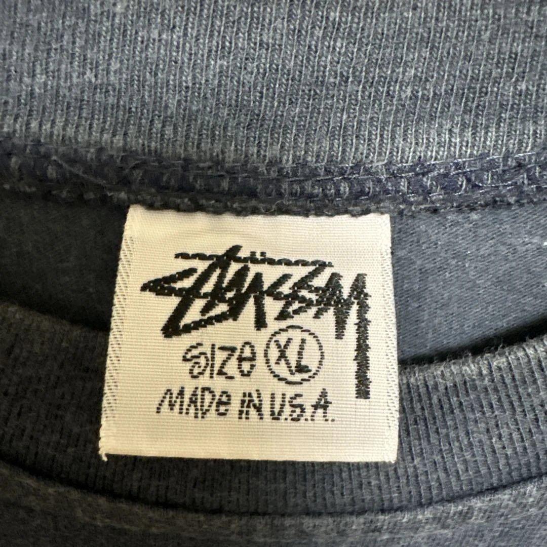 80s 90s Stussy シャドーマン Tシャツ ネイビー　XL