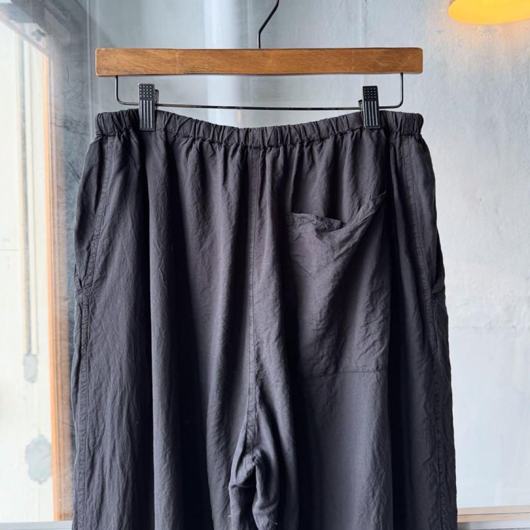 Comoli 25ss シルク製品染 ドローストリングパンツ SIZE 3