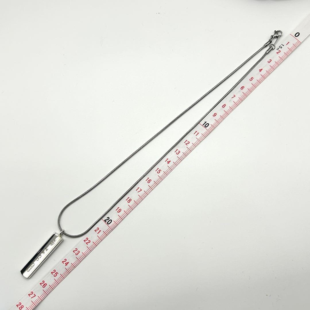 美品　ティファニー　ナロー　バー　1837 ネックレス　シルバー　社外チェーン