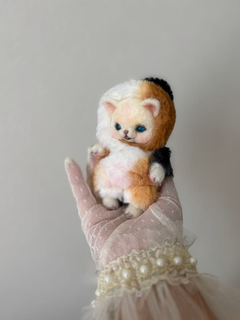 アートドール　No.54 三毛猫幻獣　羊毛フェルト