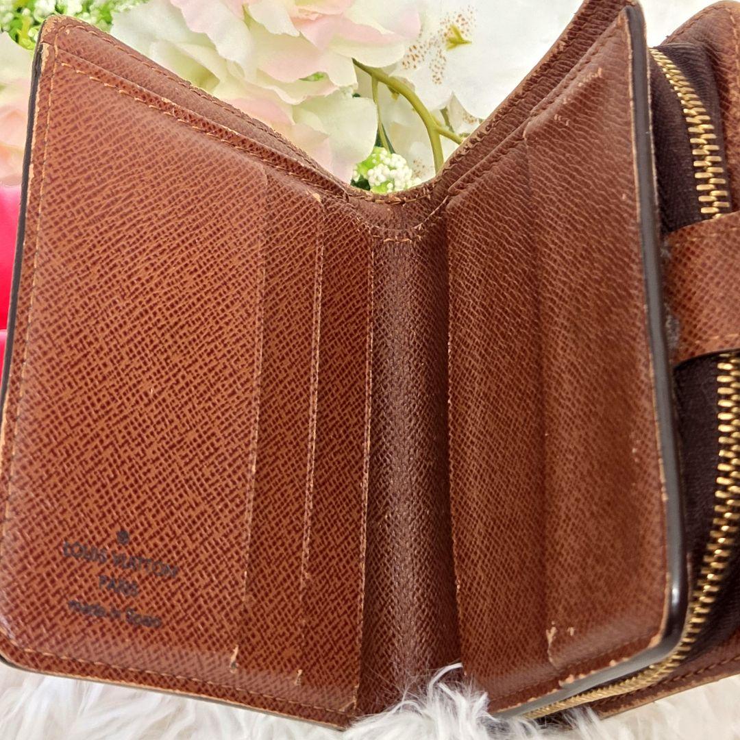 LOUIS VUITTONルイヴィトンモノグラム コンパクトジップ２つ折り財布