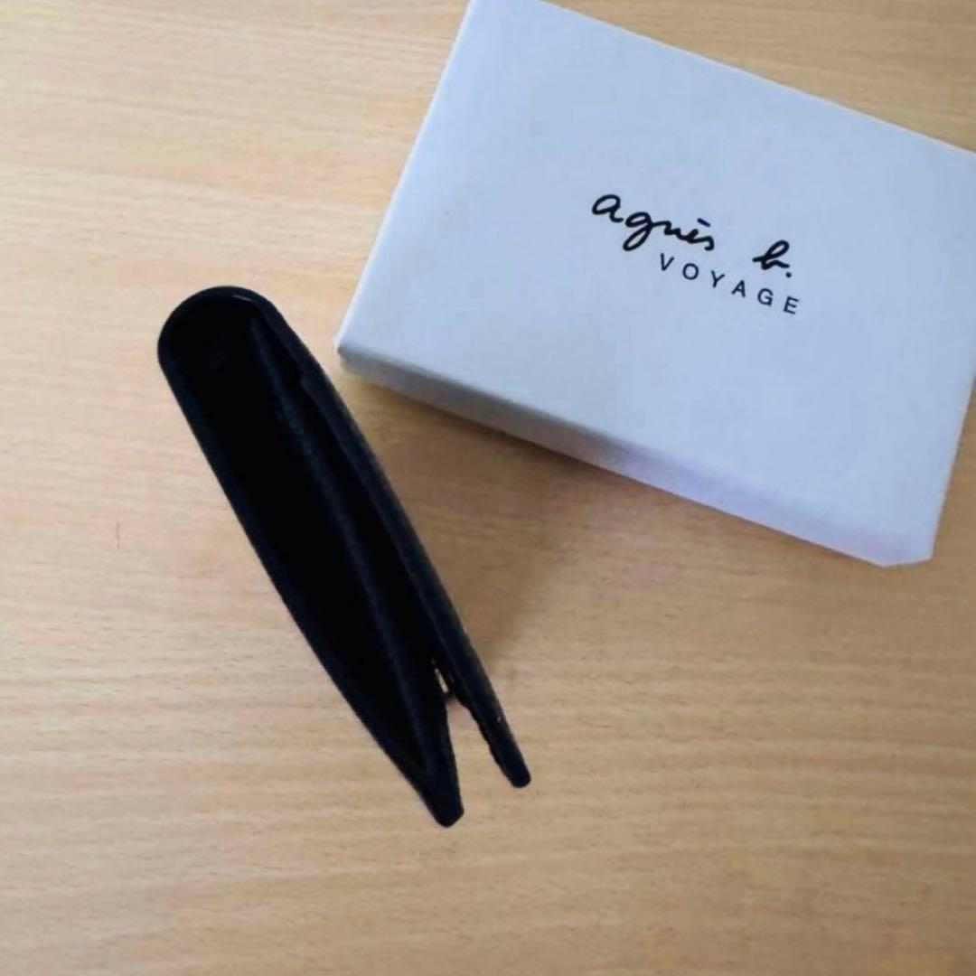 【新品】アニエスベー agnès b VOYAGE 本革名刺入ゴールドロゴ 箱付