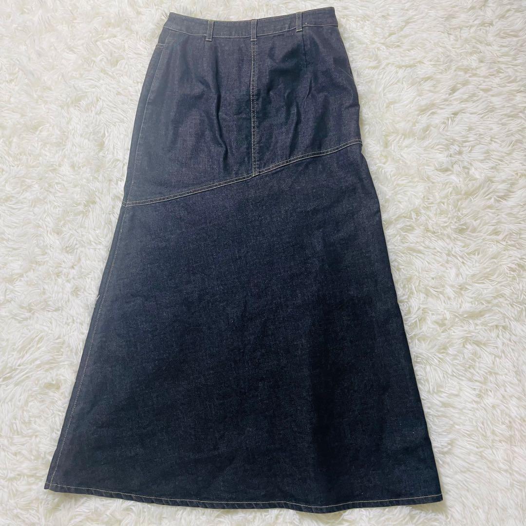 BURBERRY LONDON デニム ロングスカート 38 ノバチェック