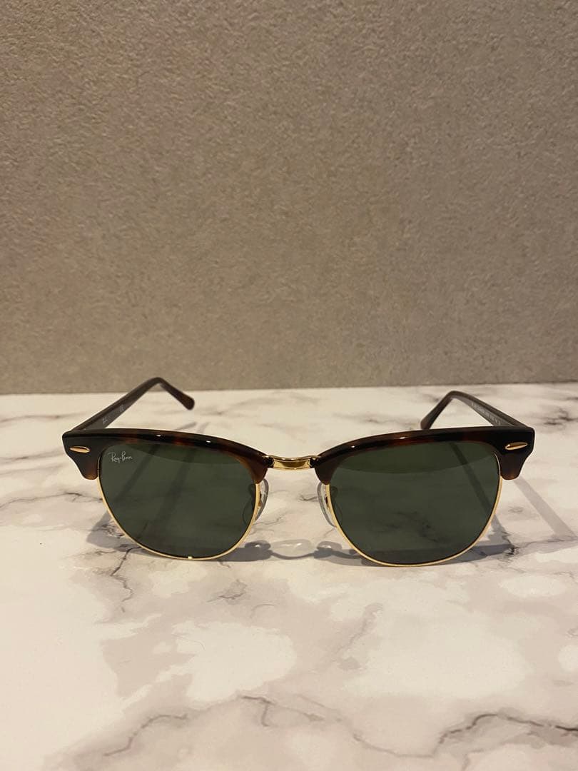 【美品】Ray-Ban 3016 べっ甲　ゴールド　ウェリントン型サングラス