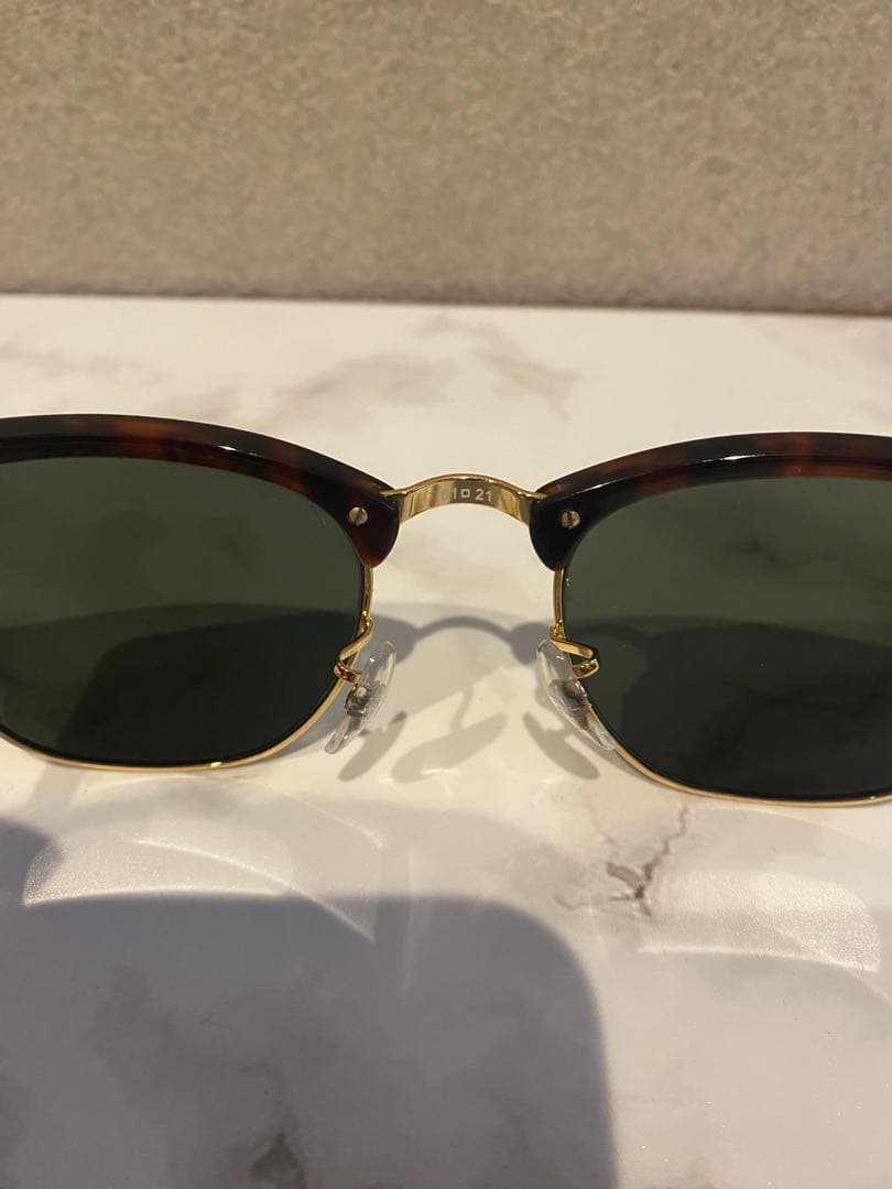 【美品】Ray-Ban 3016 べっ甲　ゴールド　ウェリントン型サングラス