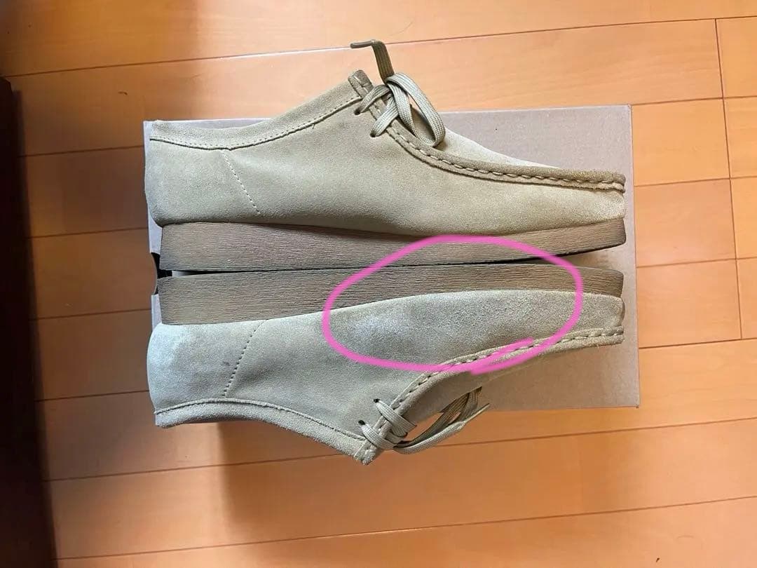 【Clarks wallabees】モカシン 靴 ベージュ スエード　27.0