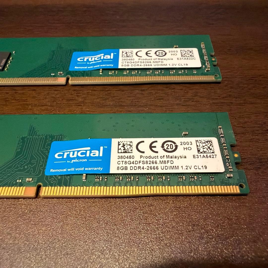 【 メモリ 】 16GB(8GB×2) PC4-21300(DDR4-2666)