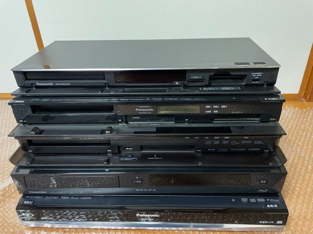 Panasonic TOSHIBA ブルーレイレコーダー5セットジャンク品