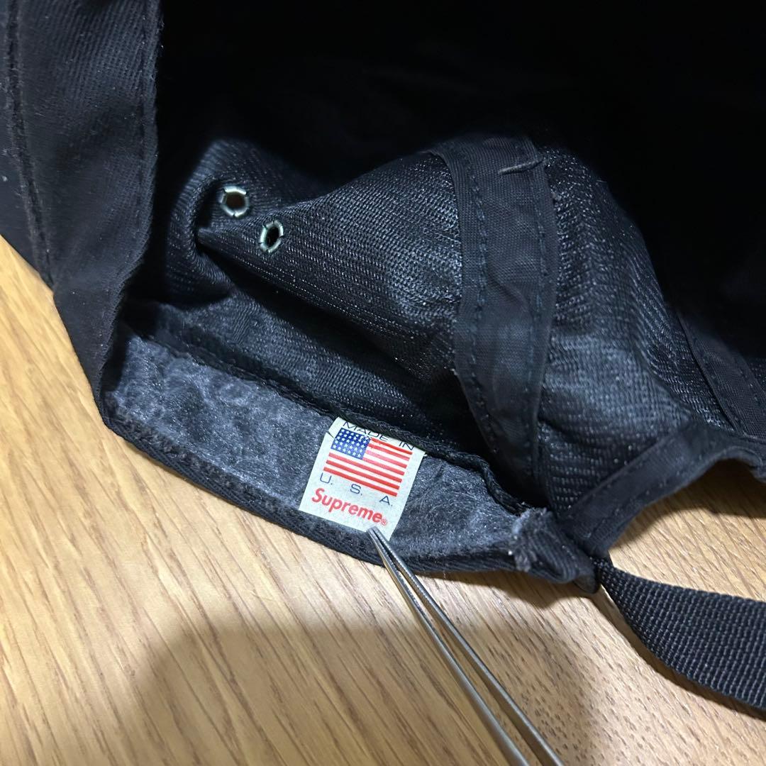Supreme Waxed Cotton Camp Cap ブラック 黒