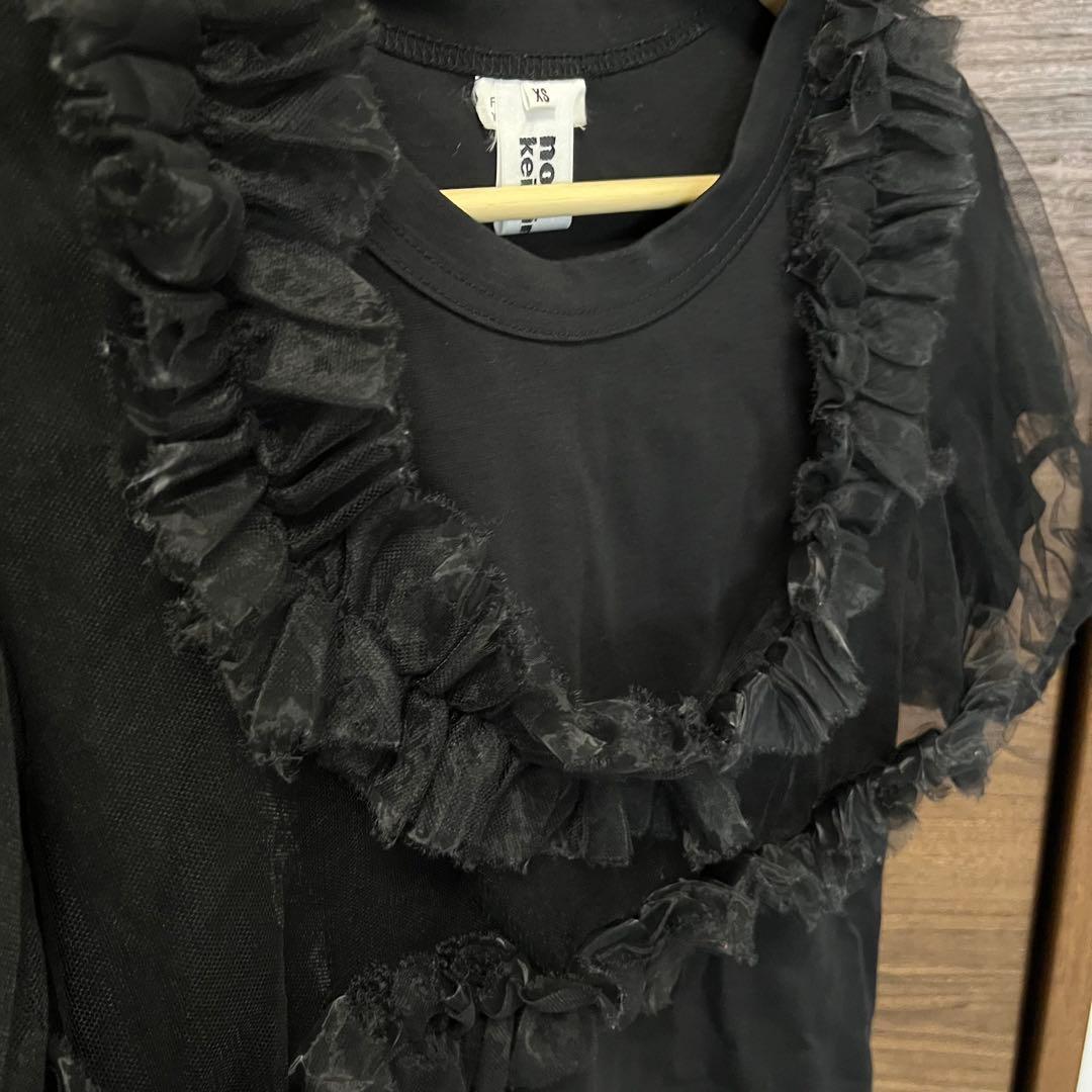 noir kei ninomiya チュール フリル ドッキング Tシャツ
