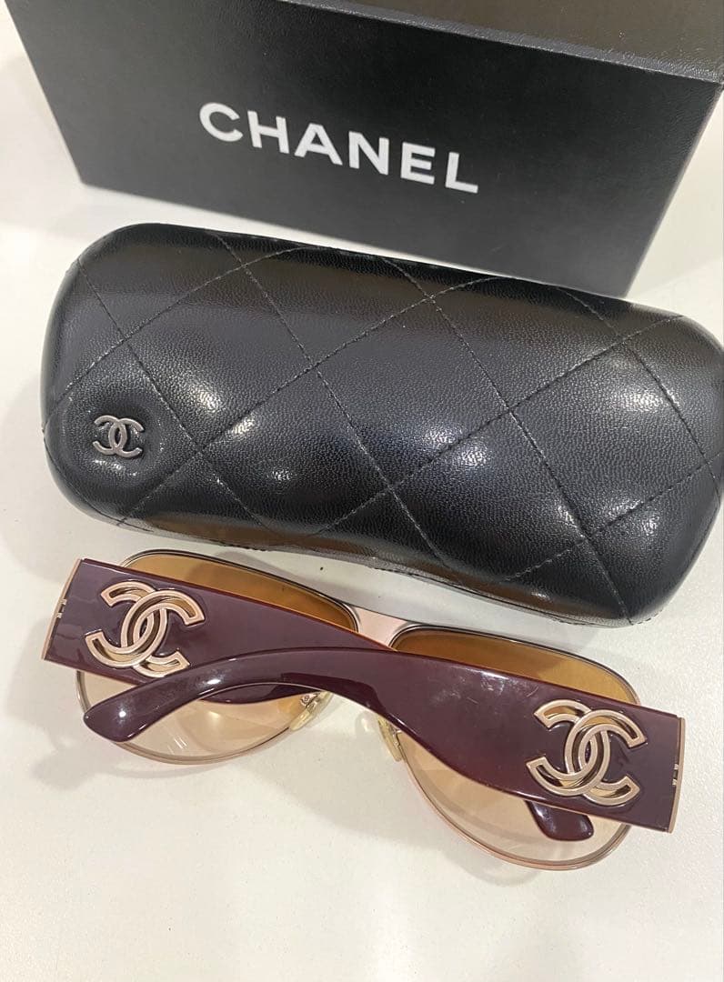 CHANEL シャネル サングラス 4153 ブラウン系 ケース付き
