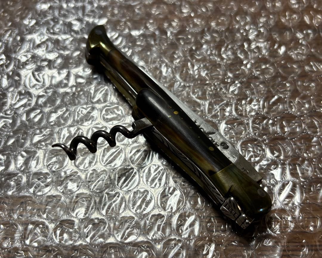 Laguiole ソムリエナイフ 牛角ハンドル 真鍮 ラギオール