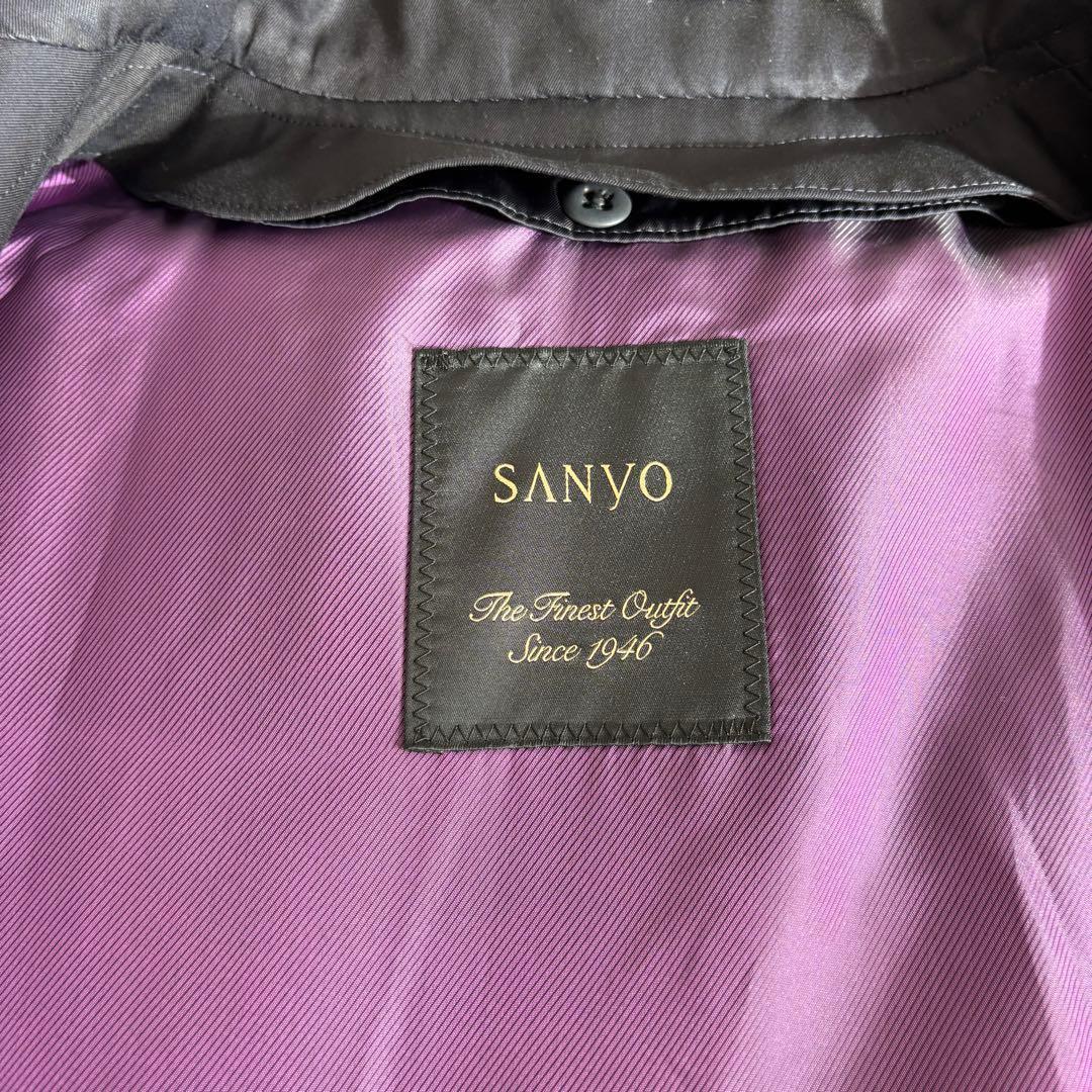 ✨️美品✨️ SANYO 100年コート トレンチコート ブラック ライナー S