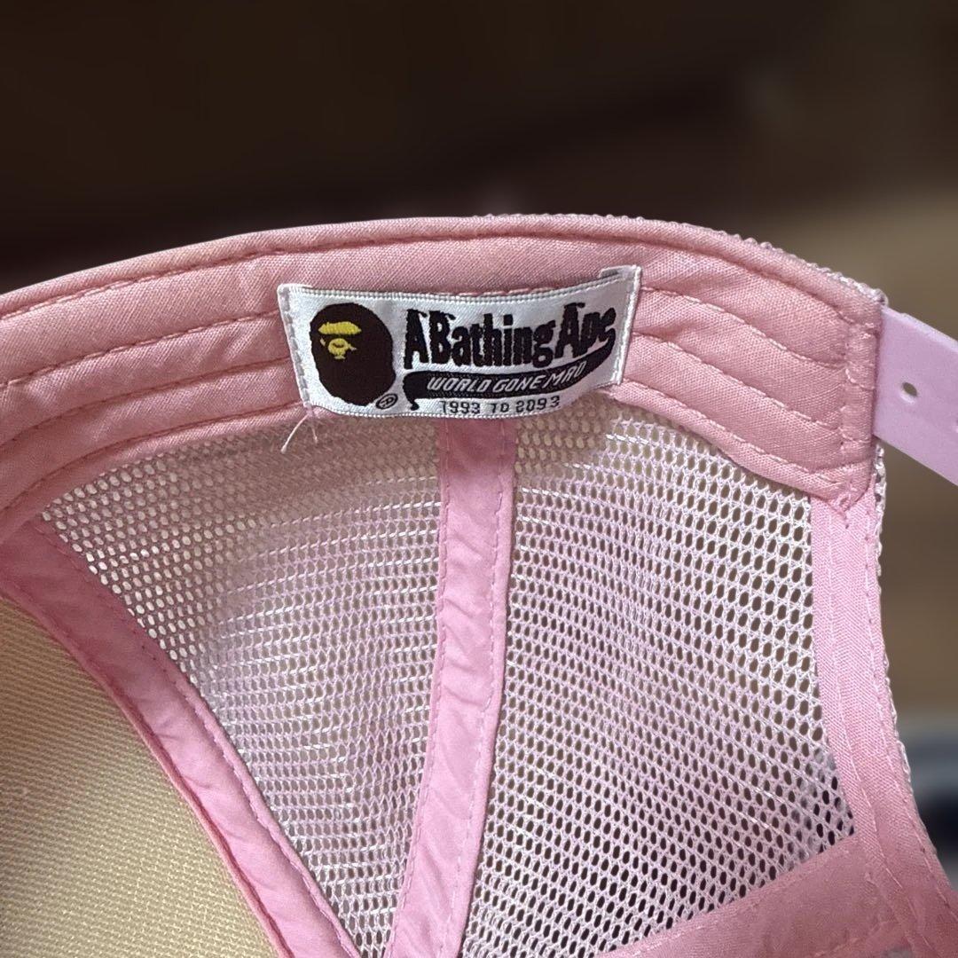 Bape ピンク メッシュキャップ
