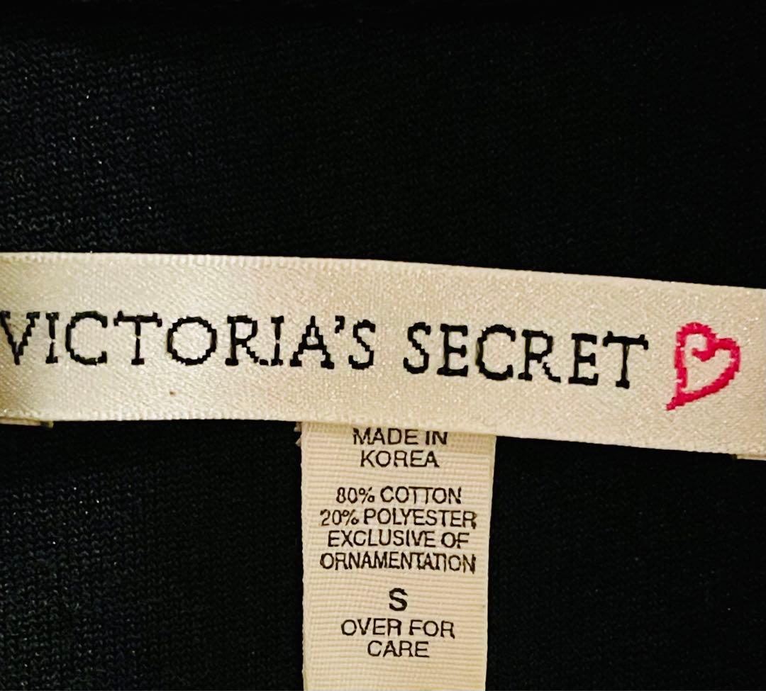 VICTORIA'S SECRET ベロア　ガウン　ルームウェア　ブラック