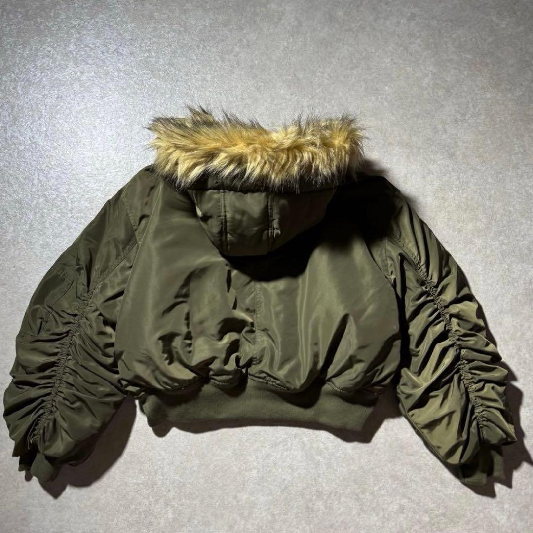 N2B flight bomber jacket N-2B khaki 短丈 M