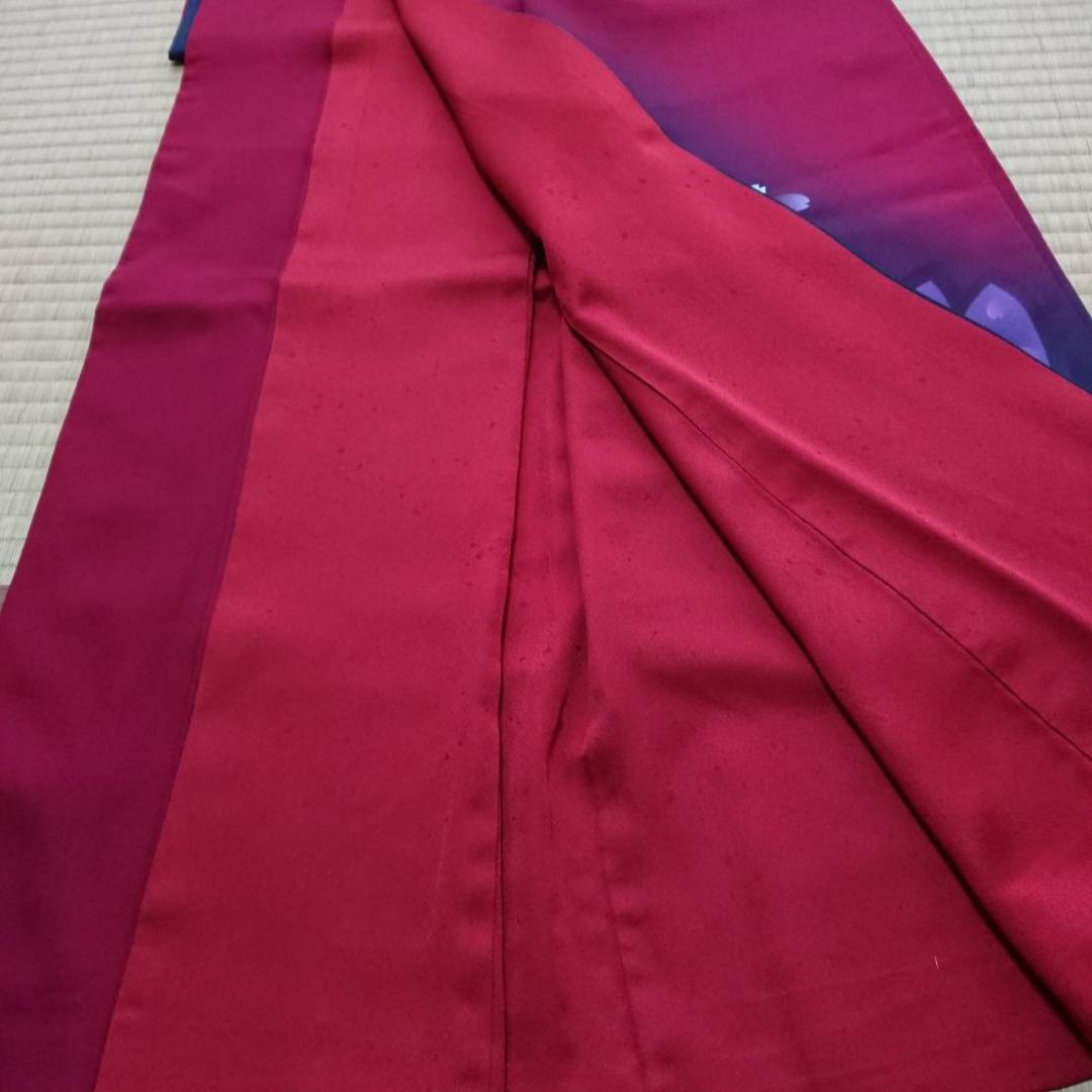【中古品】☆Hiro☆商品・振袖・赤ぼかし桜【b228】長襦袢付き