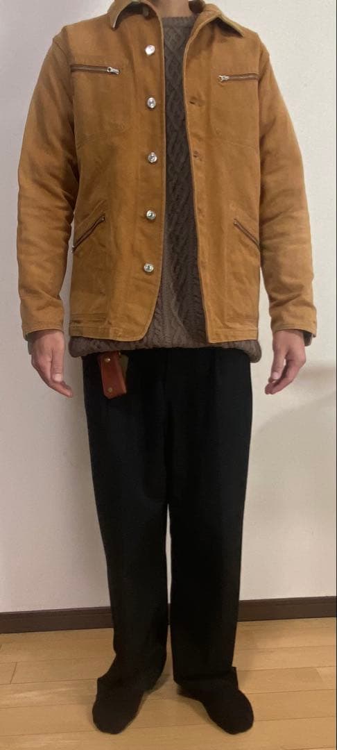 swagger コットンジャケットブラウン カバーオール