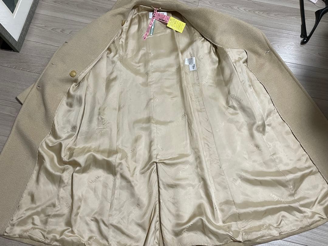 シミあり マックスマーラ MAX MARA キャメルヘア コート 42