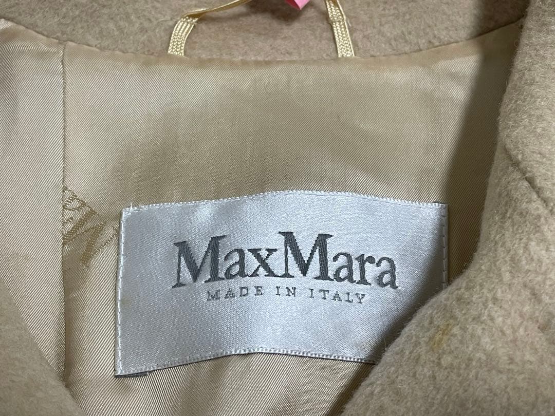 シミあり マックスマーラ MAX MARA キャメルヘア コート 42