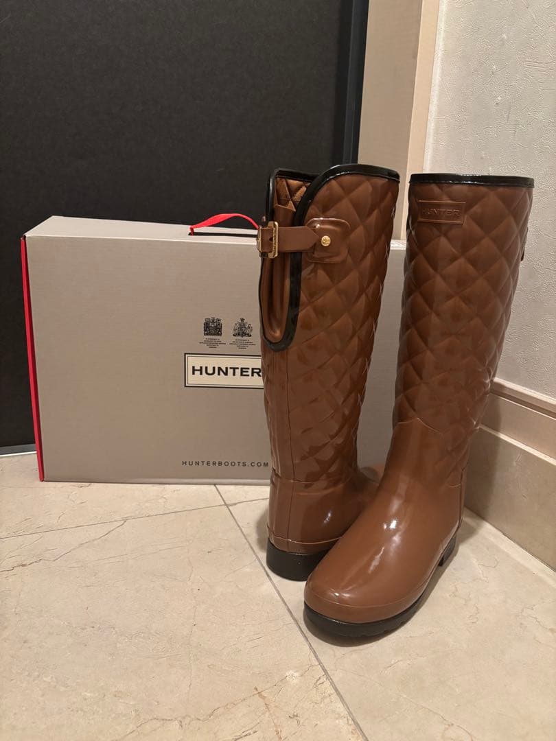 ！きなこさん専用！HUNTER キルティング 23cm/UK4 バックル付き