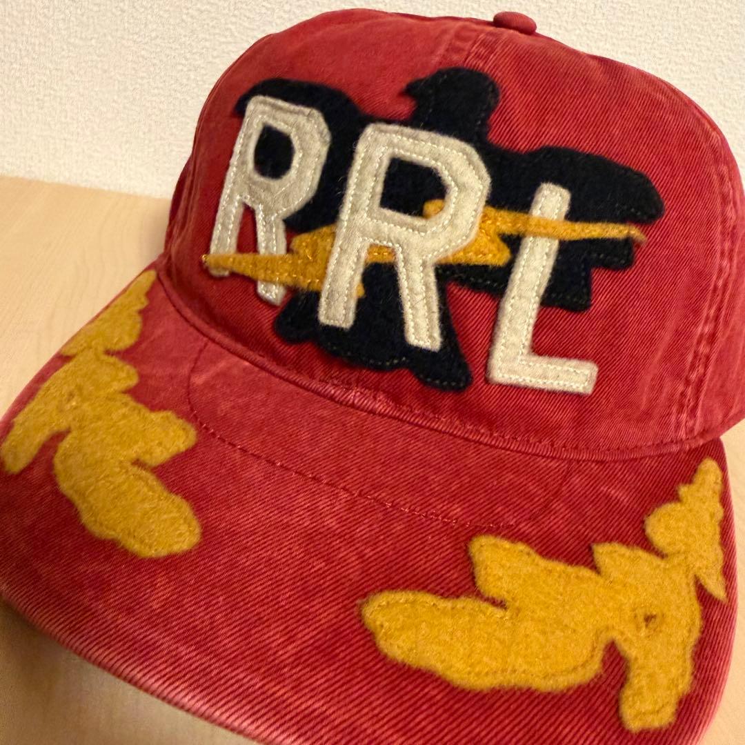 新品【RRL】ロゴアップリケド ツイル ボール キャップ
