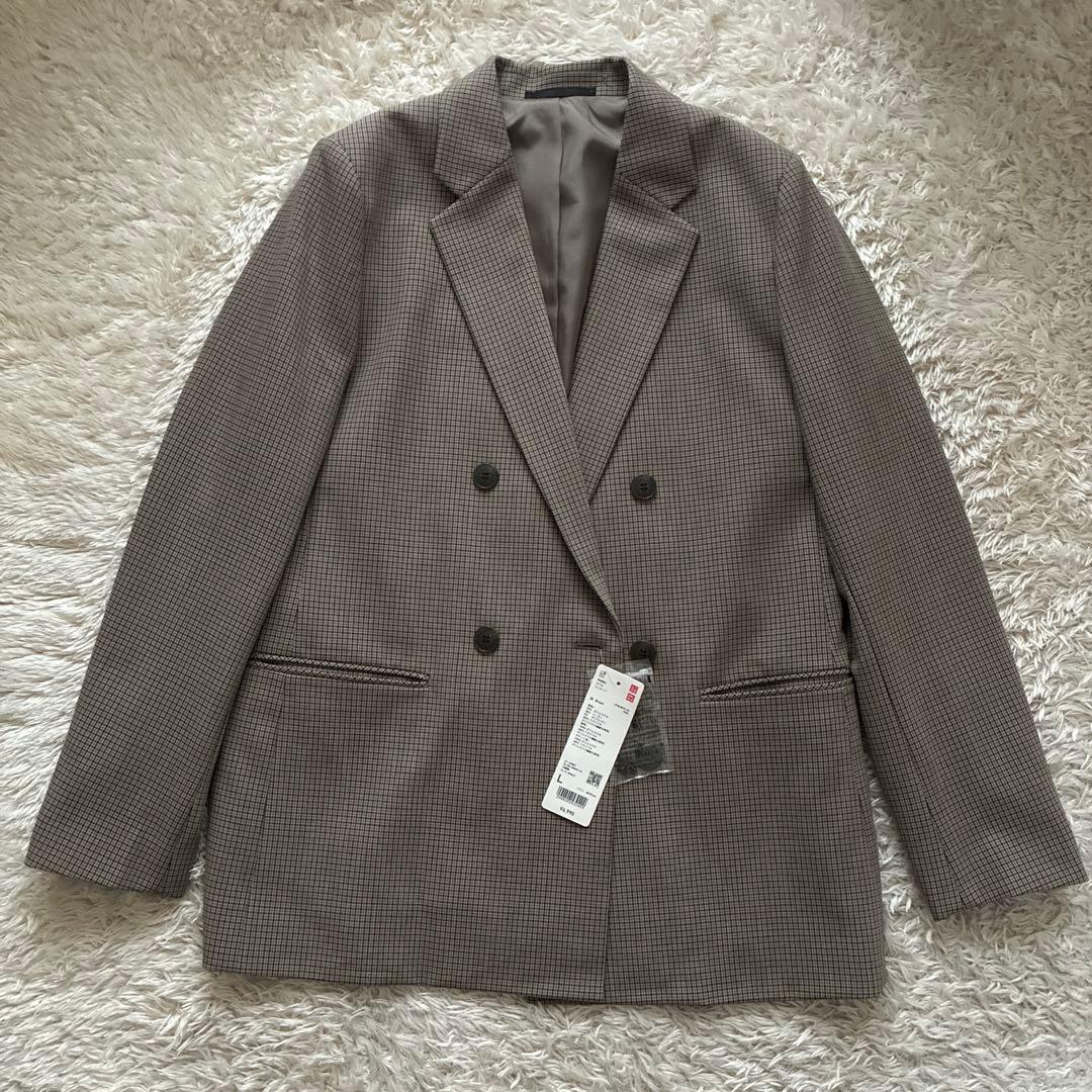 【タグ付き新品】25AW ユニクロ ダブルジャケット 完売 L