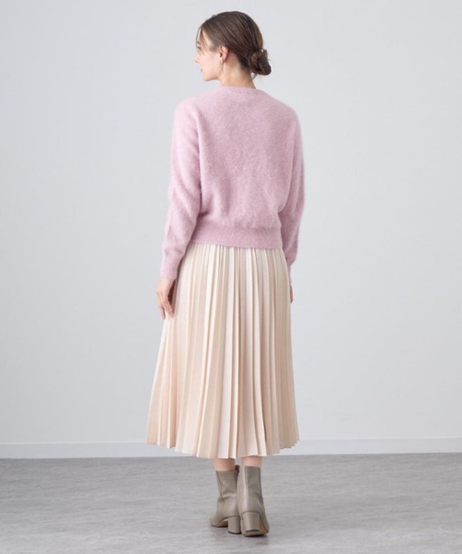 【美品】ANAYI レザーライクプリーツ スカート 36