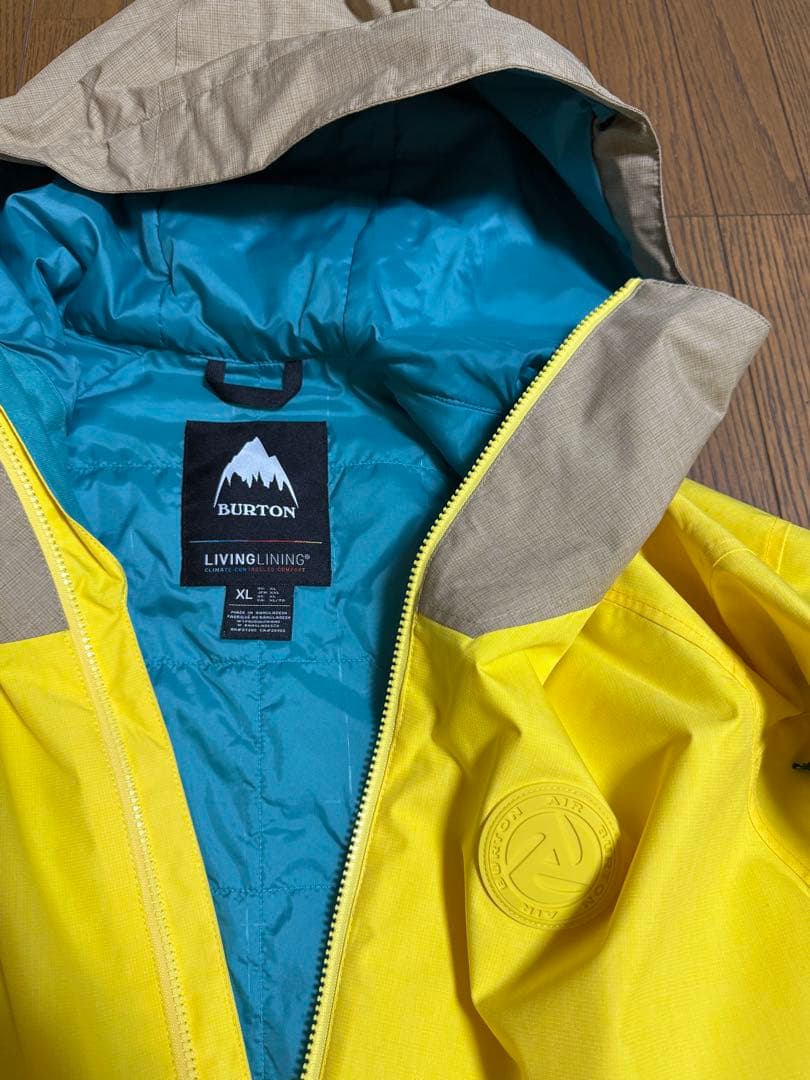 BURTON スノーボードジャケット XL イエロー