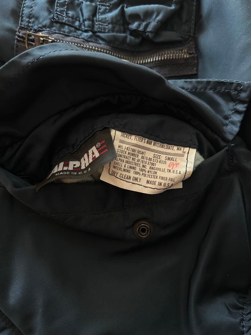 ma-1 flight jacket alpha製made in usa