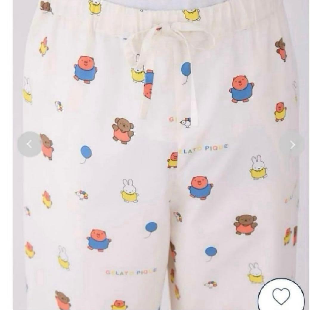 ジェラートピケ Dick Bruna 総柄ネルロングパンツ　ミッフィー