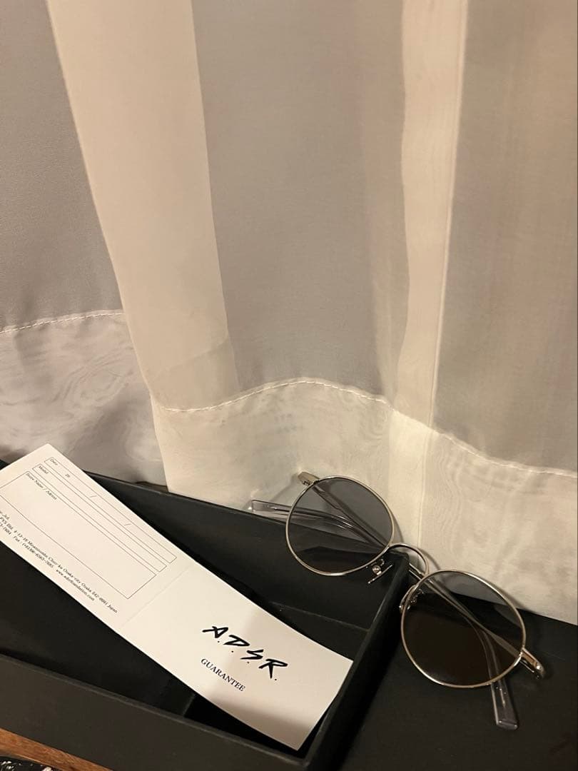 A.D.S.R シルバー ラウンドサングラス adsr