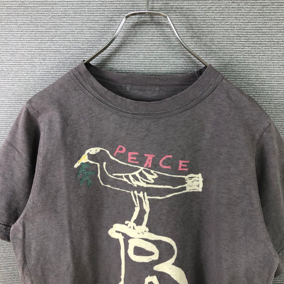 45R ピースバードプリントの90845星Tシャツ スミクロ