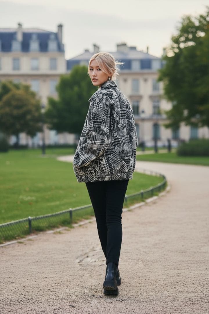 LOUIS VUITTON 20AWモノグラムチェック柄ブルゾン 52