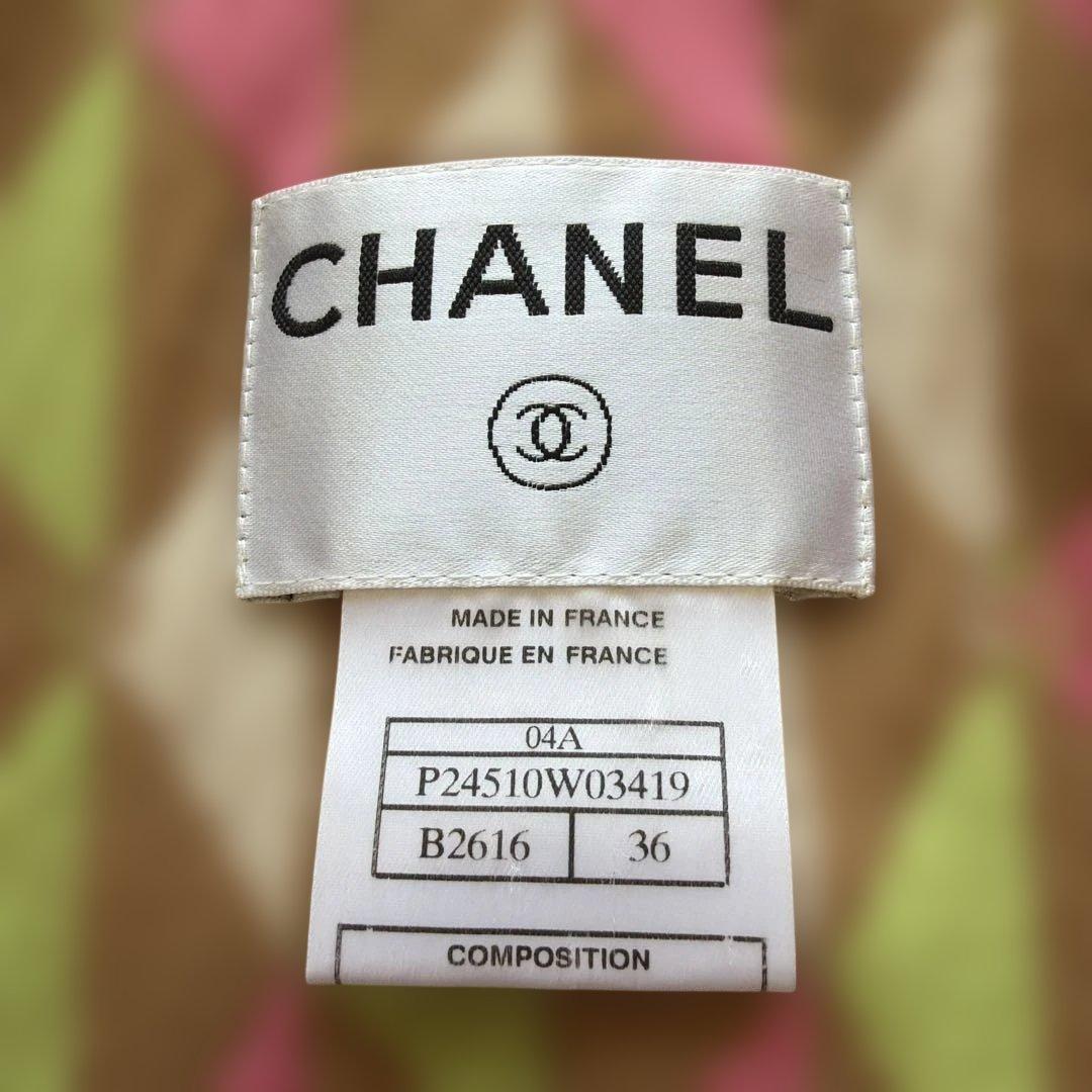 CHANEL シャネル ツイードジャケット 36 ココマーク ハンガー付き。