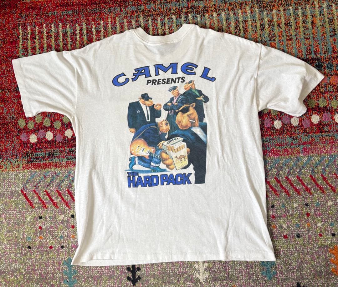 90s CAMEL Joe Camel Tシャツ 両面プリント 企業T ポケット