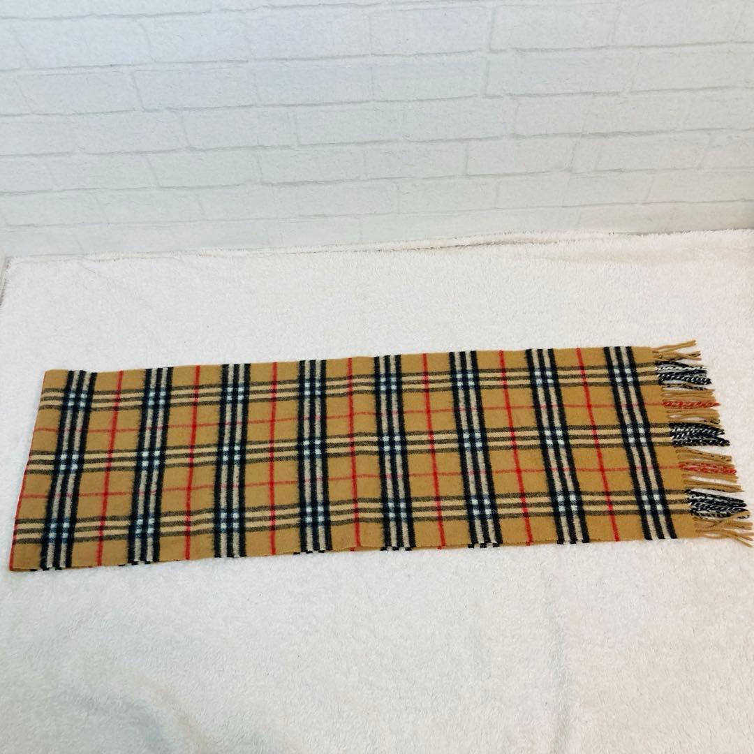 Burberry マフラー ノバチェック ラムウール ロン　大きめ　英国製