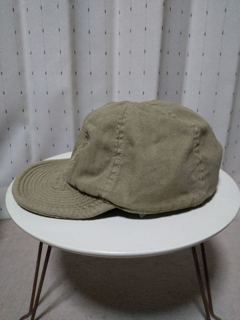 美品 ナイジェルケーボン LYBRO ロゴ メカニックキャップ ヘリンボーン帽子