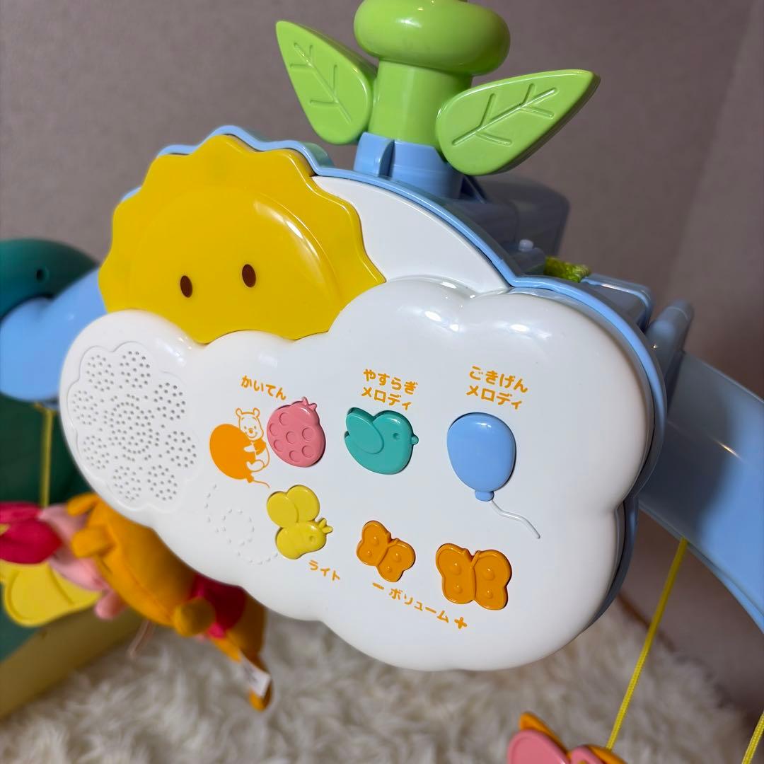 ほぼ未使用 くまのプーさんプーメリー えらべる回転6wayジムにへんしんメリー