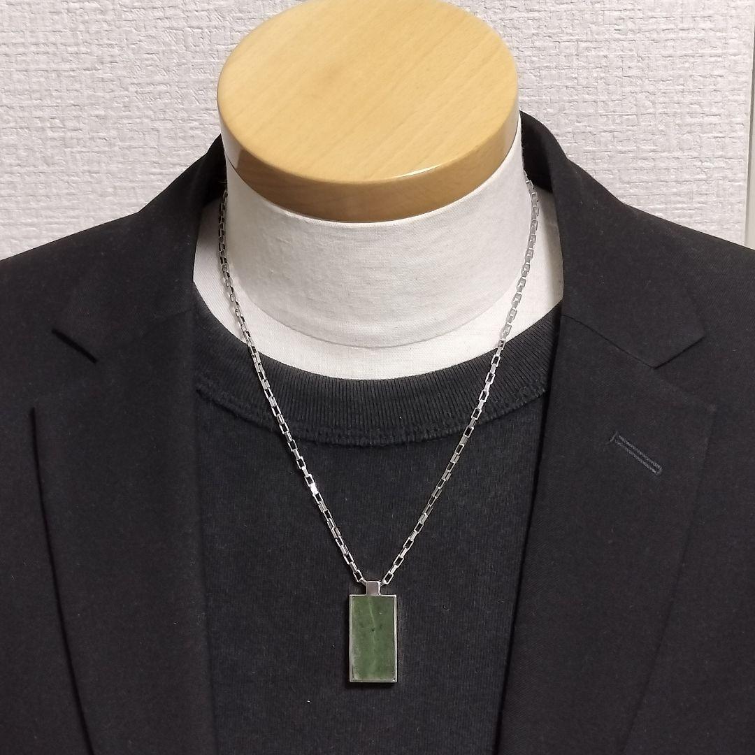希少品 オールドグッチ ネックレス トップ ヴィンテージ 天然石 グリーン系