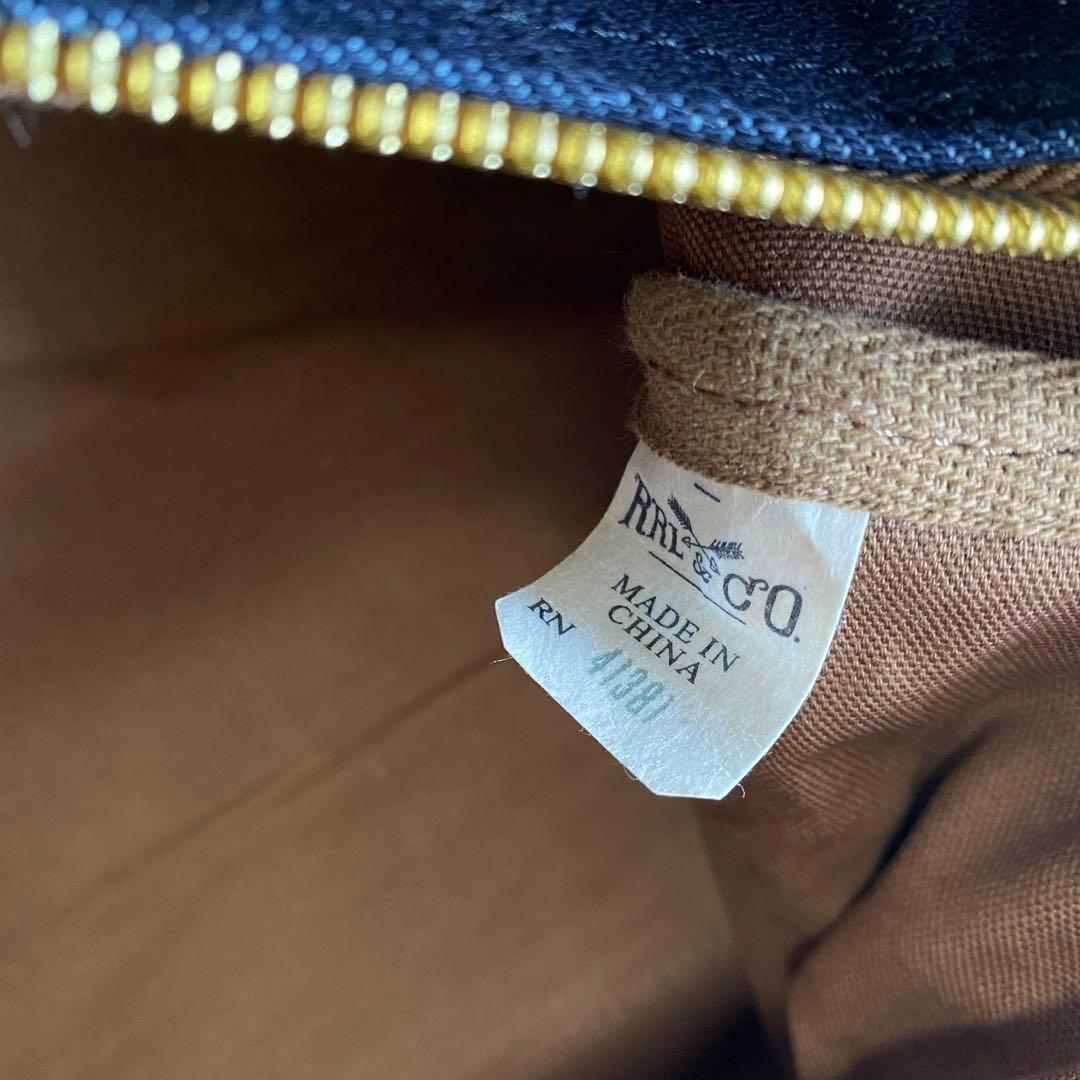 レア物 RRL デニムレザー ボストンバッグ
