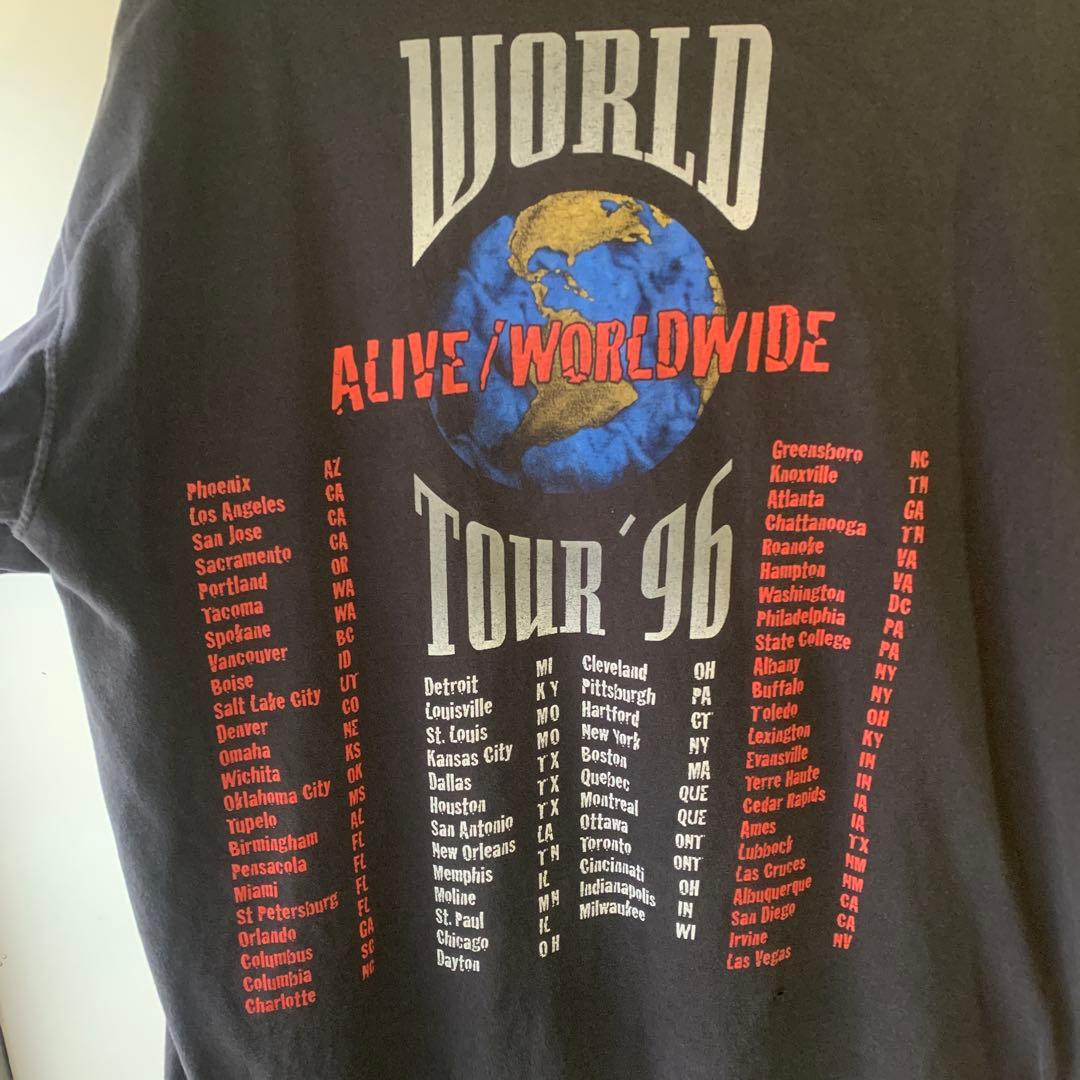 KISS WORLD TOUR 1996 グラフィック Tシャツ XLブラック