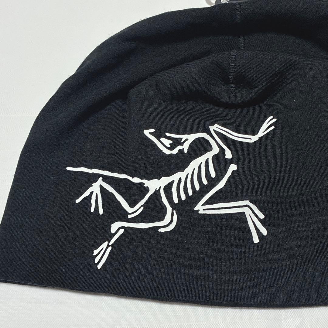 新品タグ付 ARC’TERYX サトロメリノトーク 黒 国内正規品 ニット帽