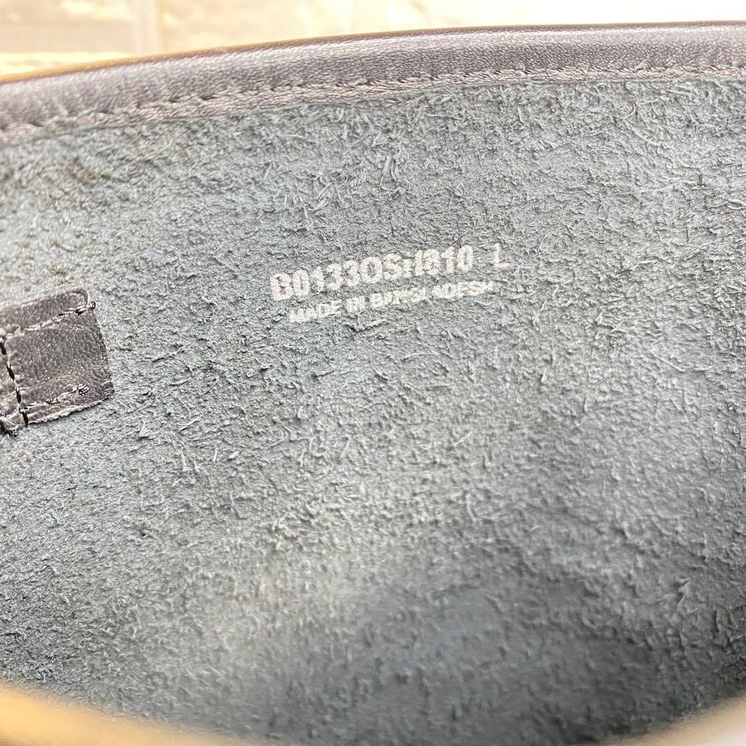 【美品】LOISIR レザーブーツ ブラック バックル付き L 24.5cm