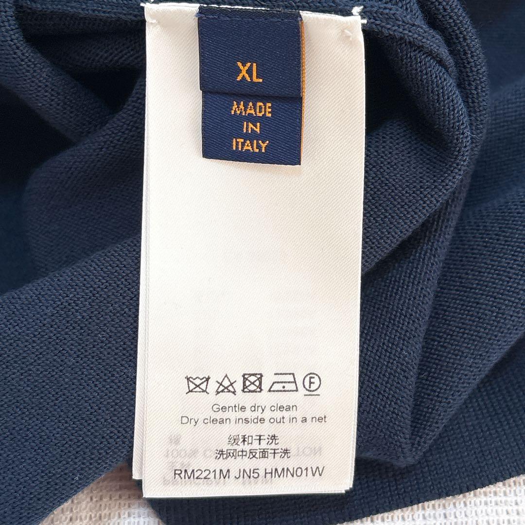 LOUIS VUITTON インタルシアジャガードハートクルーネックニット　XL