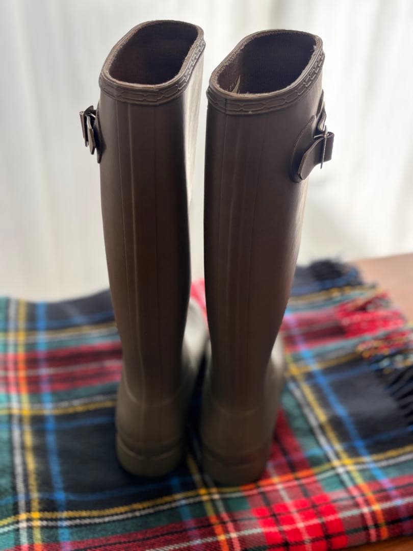 HUNTER 長靴 バックル付き UK3(22cm)オリーブ 箱.袋無し
