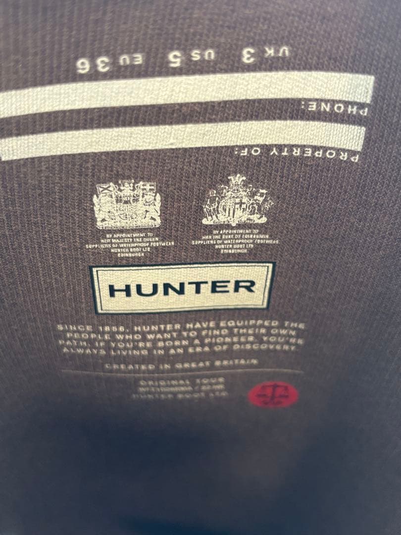HUNTER 長靴 バックル付き UK3(22cm)オリーブ 箱.袋無し