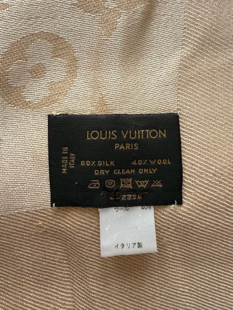 LOUIS VUITTON ルイヴィトン ショール モノグラム ／ゴールド