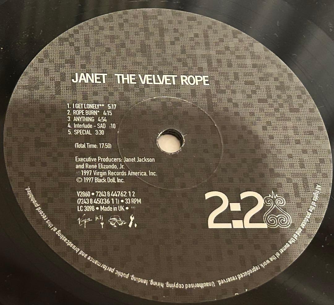 洋楽 janet Jackson/the velvet rope LP